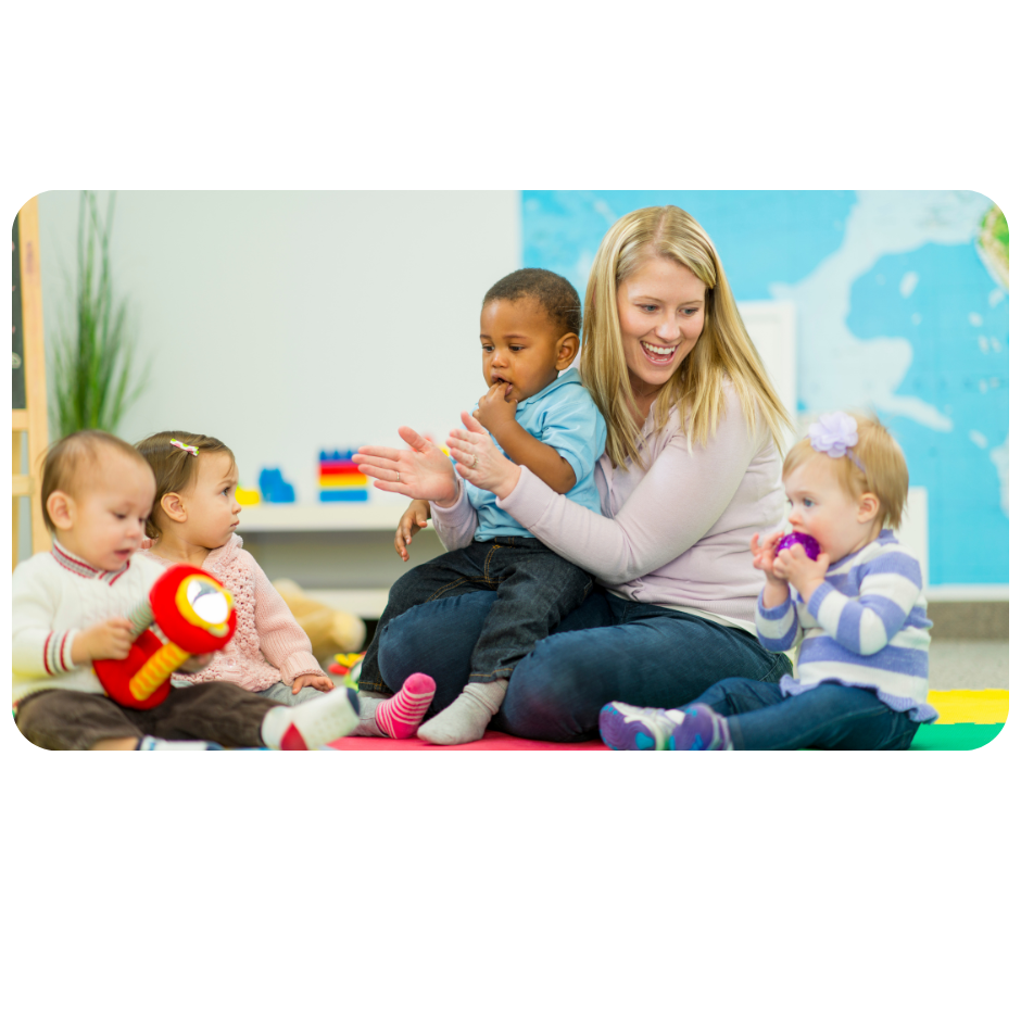 daycare teacher with kids